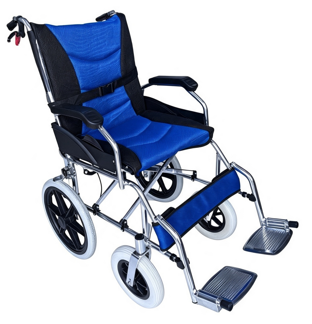 SILLA DE PASEO DE ALUMINIO COLOR AZUL