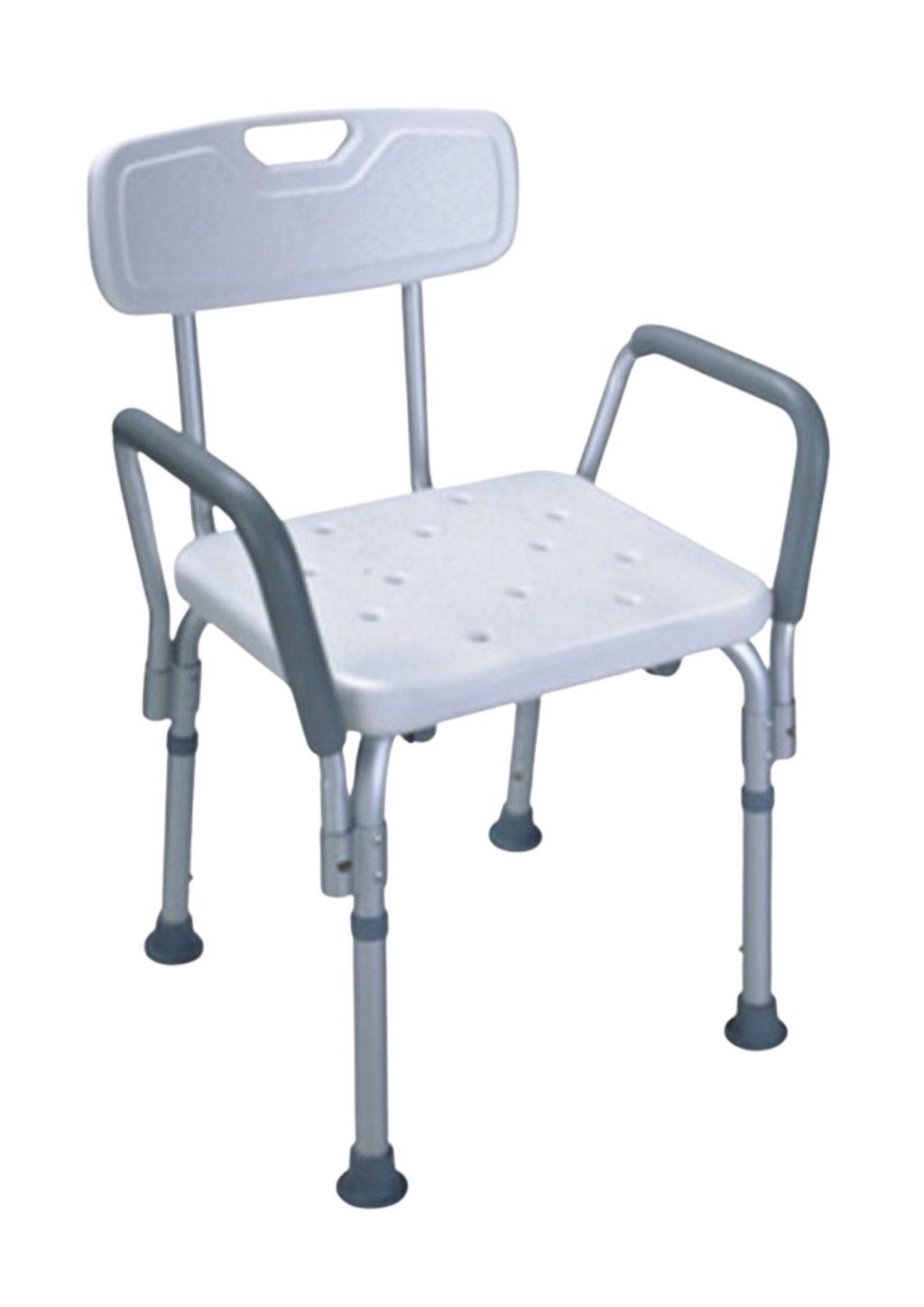 SILLA DE DUCHA CON RESPALDO Y ALTURA REGULABLE