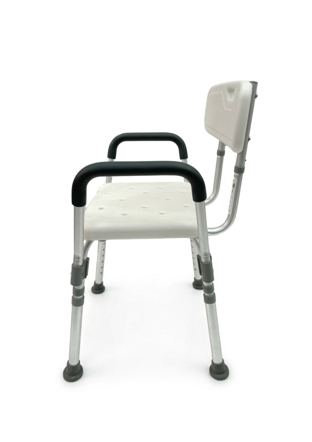 SILLA DE DUCHA CON RESPALDO Y ALTURA REGULABLE
