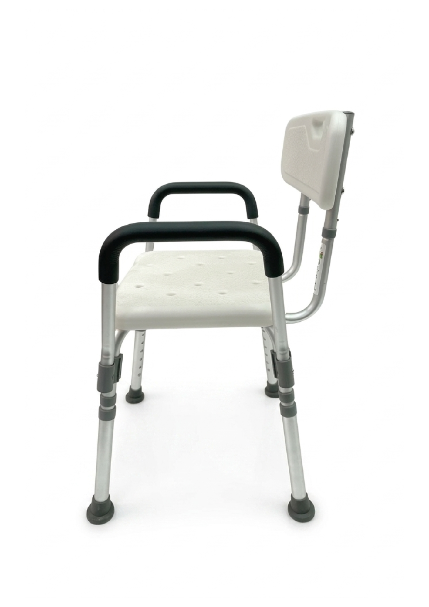 SILLA DE DUCHA CON RESPALDO Y ALTURA REGULABLE