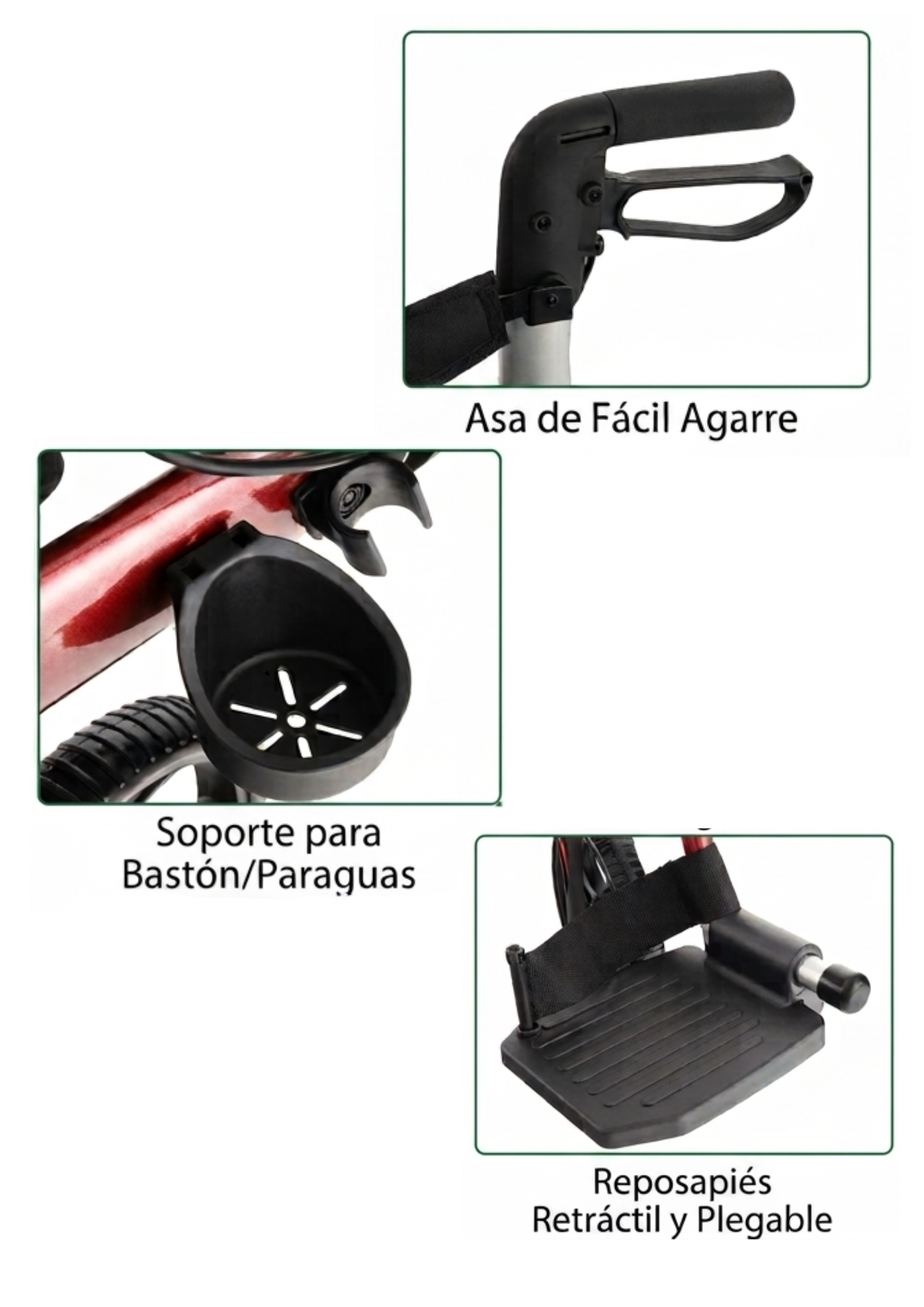 ANDADOR ALEMÁN MULTIFUNCIONAL CON ASIENTO Y RUEDAS