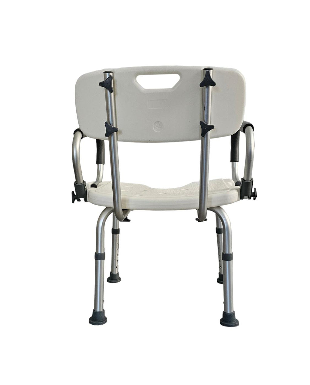 SILLA DE DUCHA CON ABERTURA HIGIÉNICA Y RESPALDO