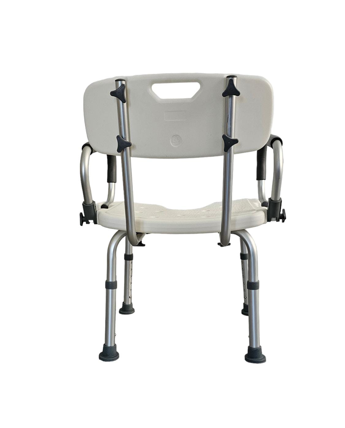 SILLA DE DUCHA CON ABERTURA HIGIÉNICA Y RESPALDO
